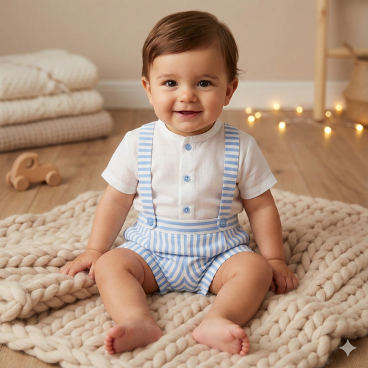 Delfin Azul 2-Piece Romper Set