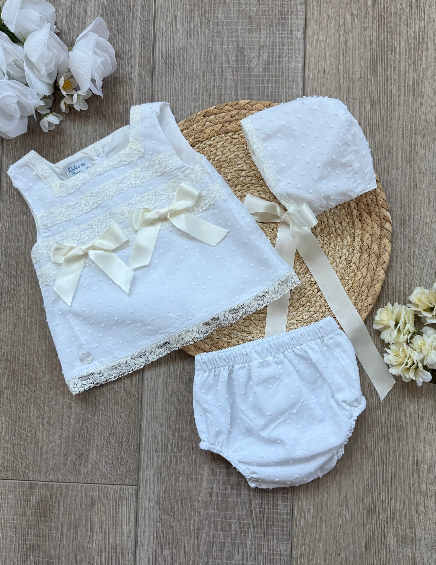 Blanca Adela 3-Piece Plumeti Dress Set