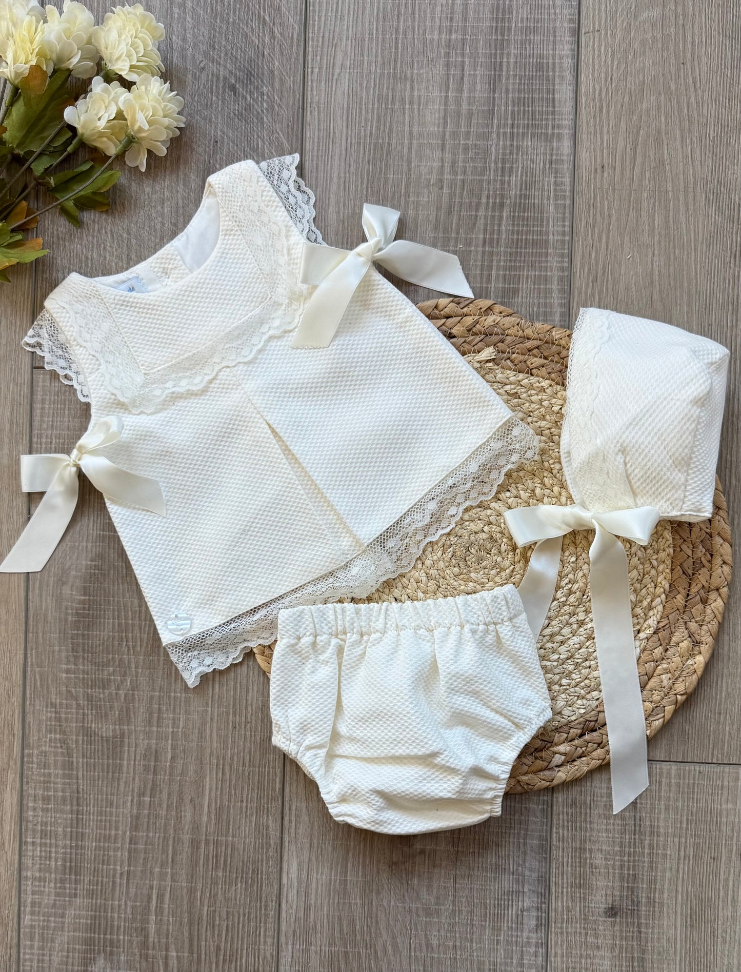 Teresa 3-Piece Pique Dress Set