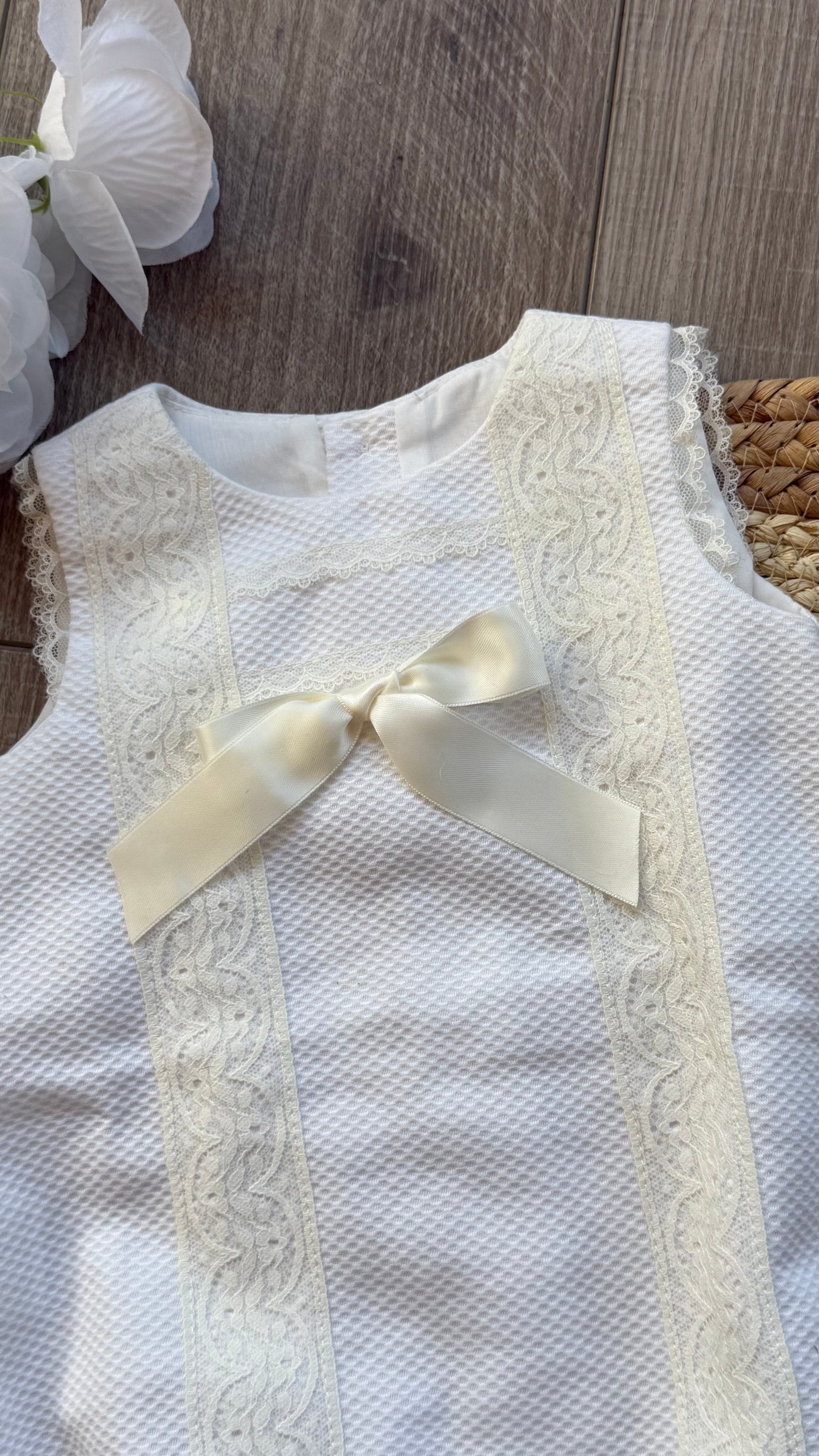 Fabian 2-Piece Pique Romper Set