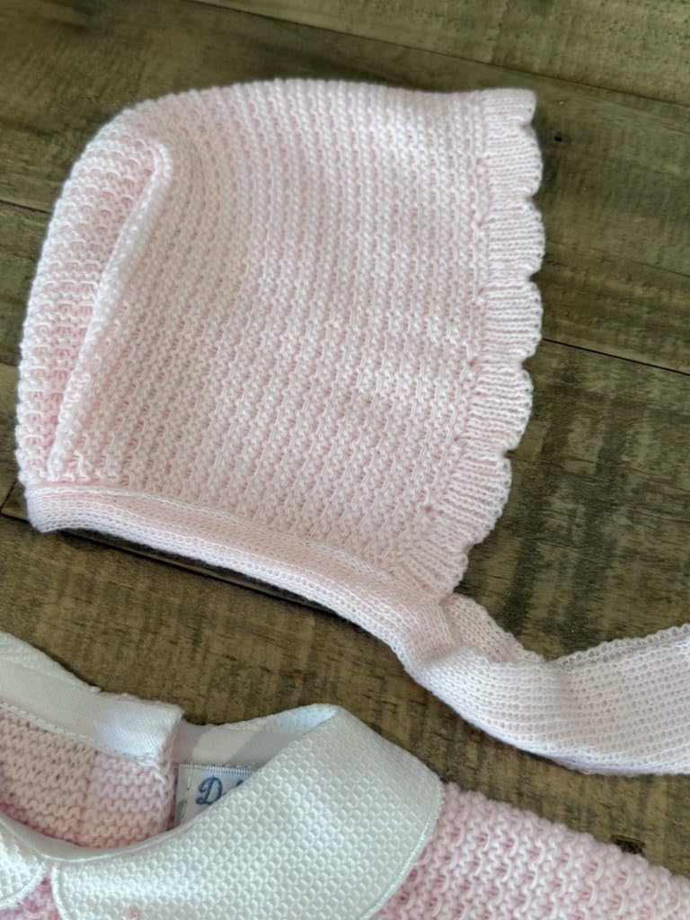 Baby Girl 3-piece Knitted Sweater, Footed Pants, and Hat Set