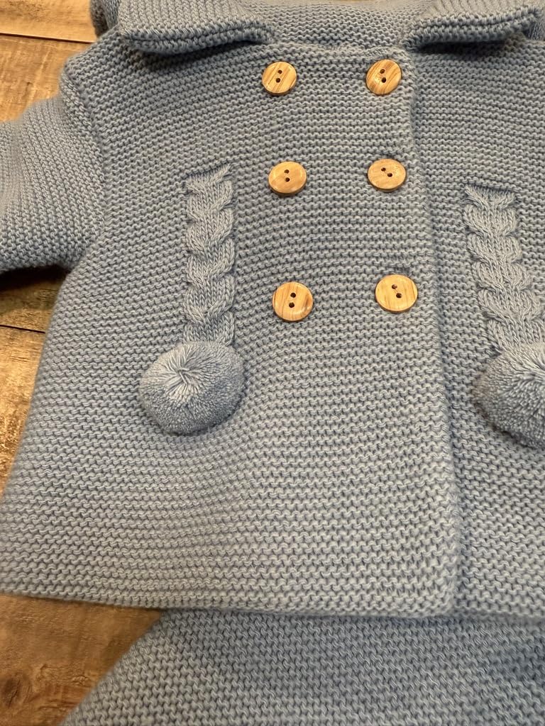 Baby Knit Outfit Set with Jacket and Footie Pants for Boys and Girls