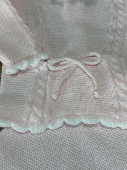 3-piece Baby Girl Knitted Sweater, Pants, and Hat Set
