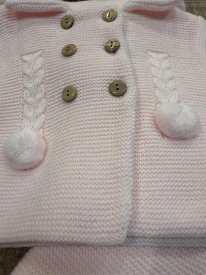 Baby Knit Outfit Set with Jacket and Footie Pants for Boys and Girls