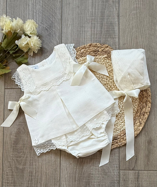 Teresa 3-Piece Pique Dress Set