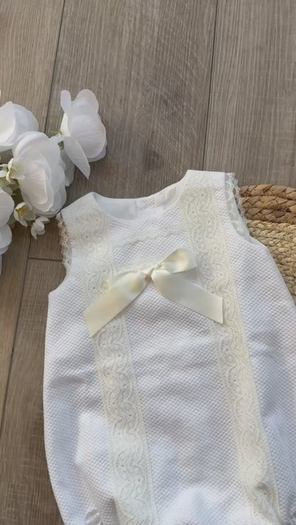 Fabian 2-Piece Pique Romper Set